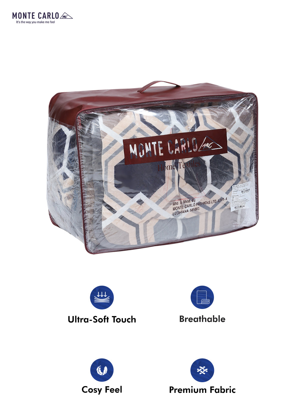 Printed 100% Polyester Double Bed Comforter for Winter