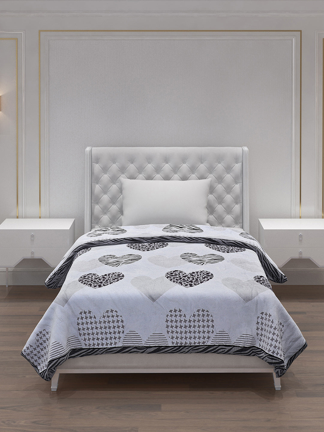 Printed 100% Polyster Single Bed Comforter for AC Room