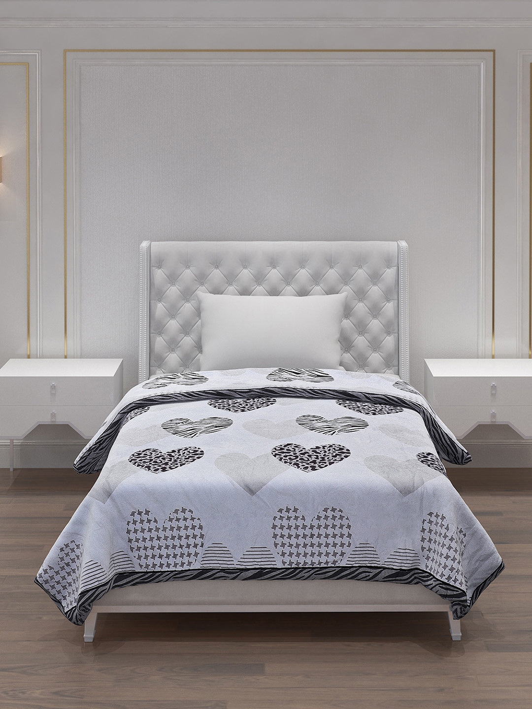Printed 100% Polyester Single Bed Comforter for AC Room