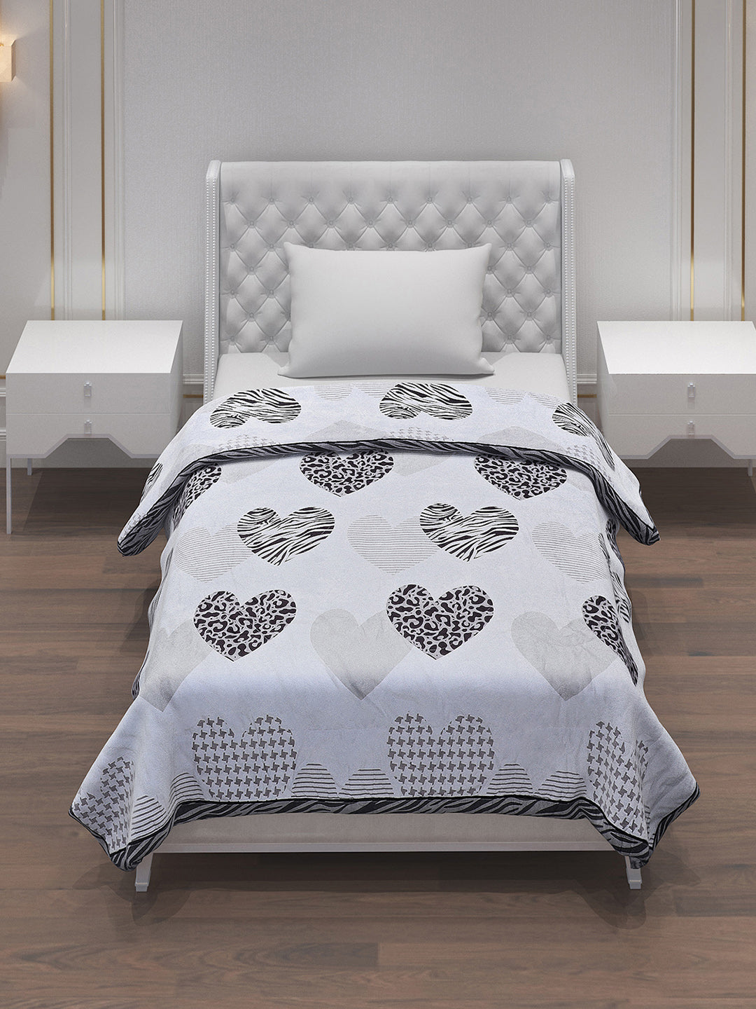 Printed 100% Polyester Single Bed Comforter for AC Room