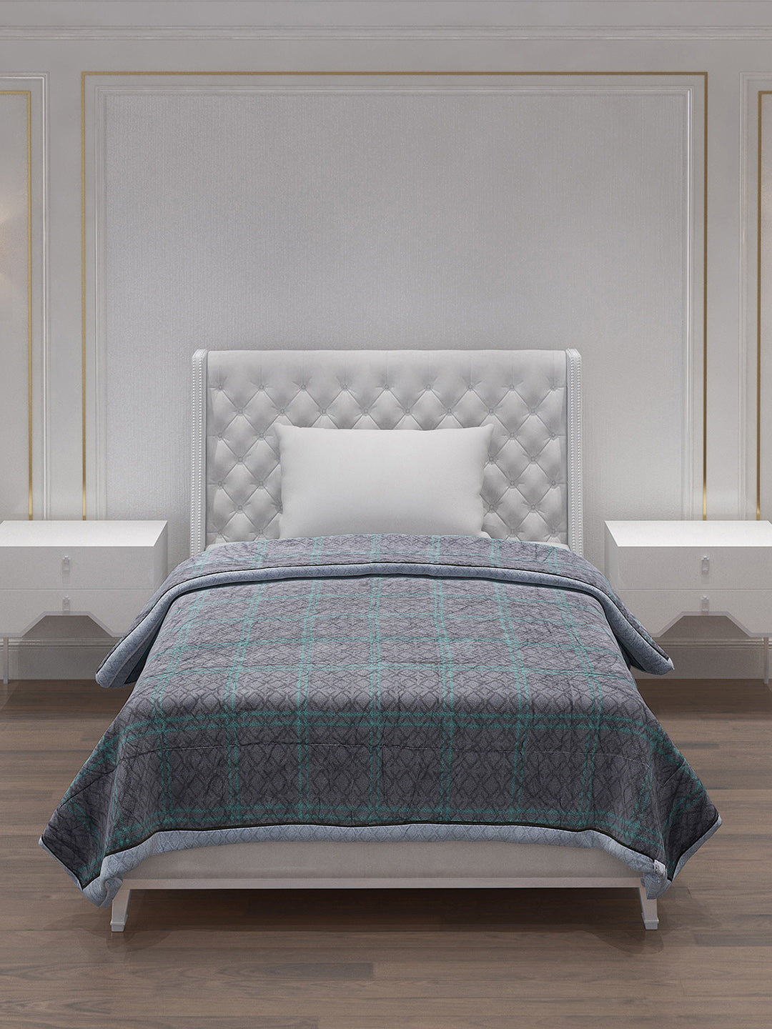 Printed 100% Polyester Single Bed Comforter for AC Room