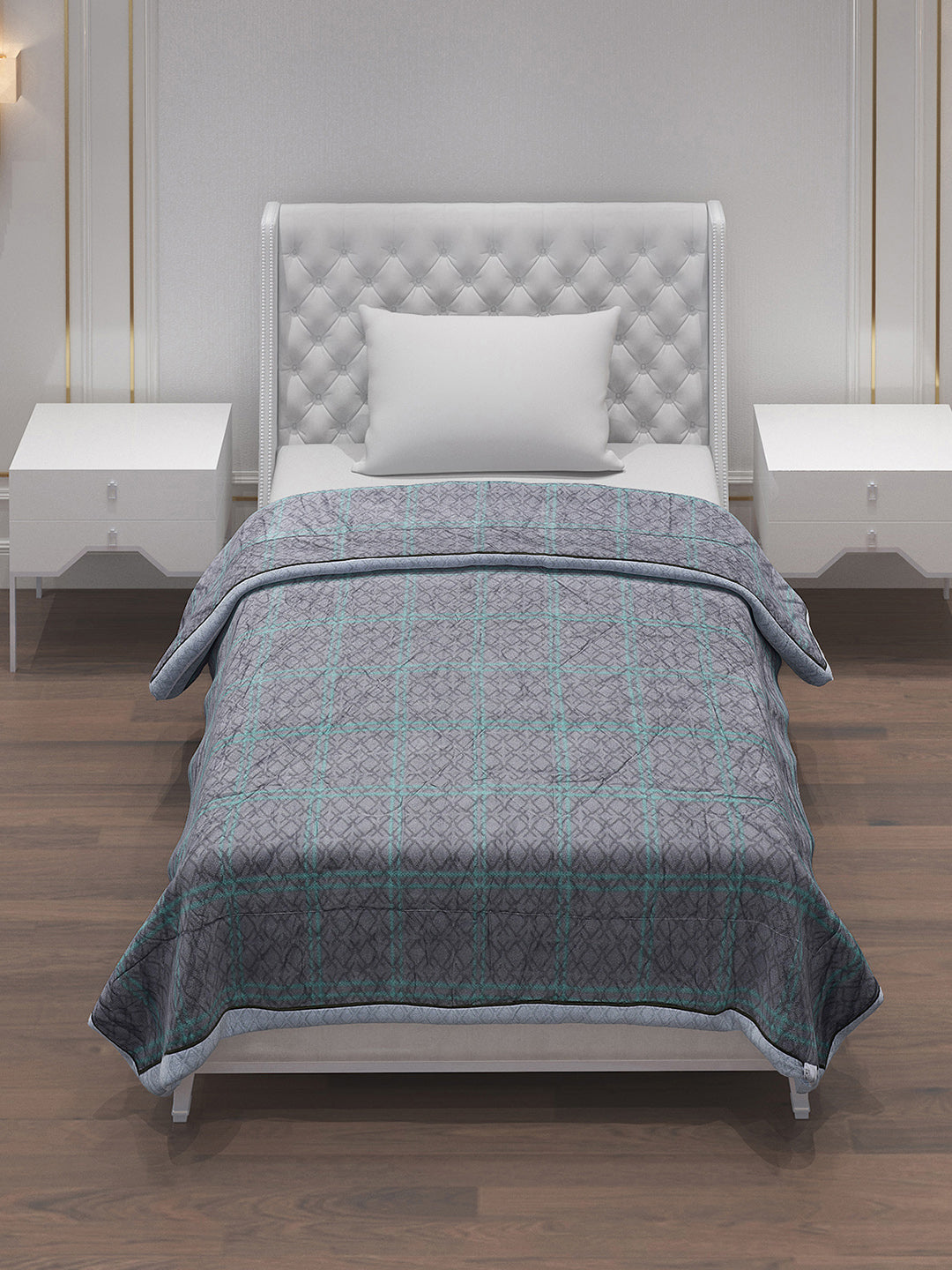 Printed 100% Polyester Single Bed Comforter for AC Room