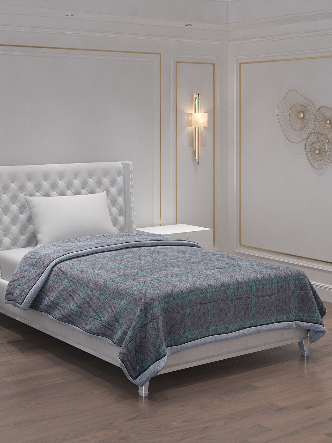 Printed 100% Polyester Single Bed Comforter for AC Room