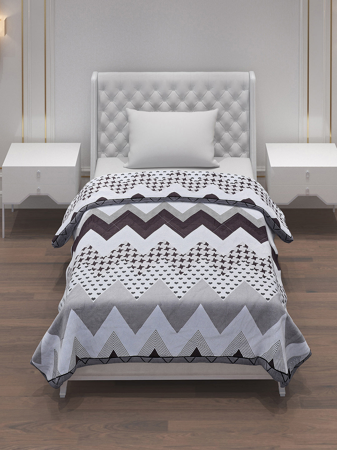 Printed 100% Polyester Single Bed Comforter for AC Room