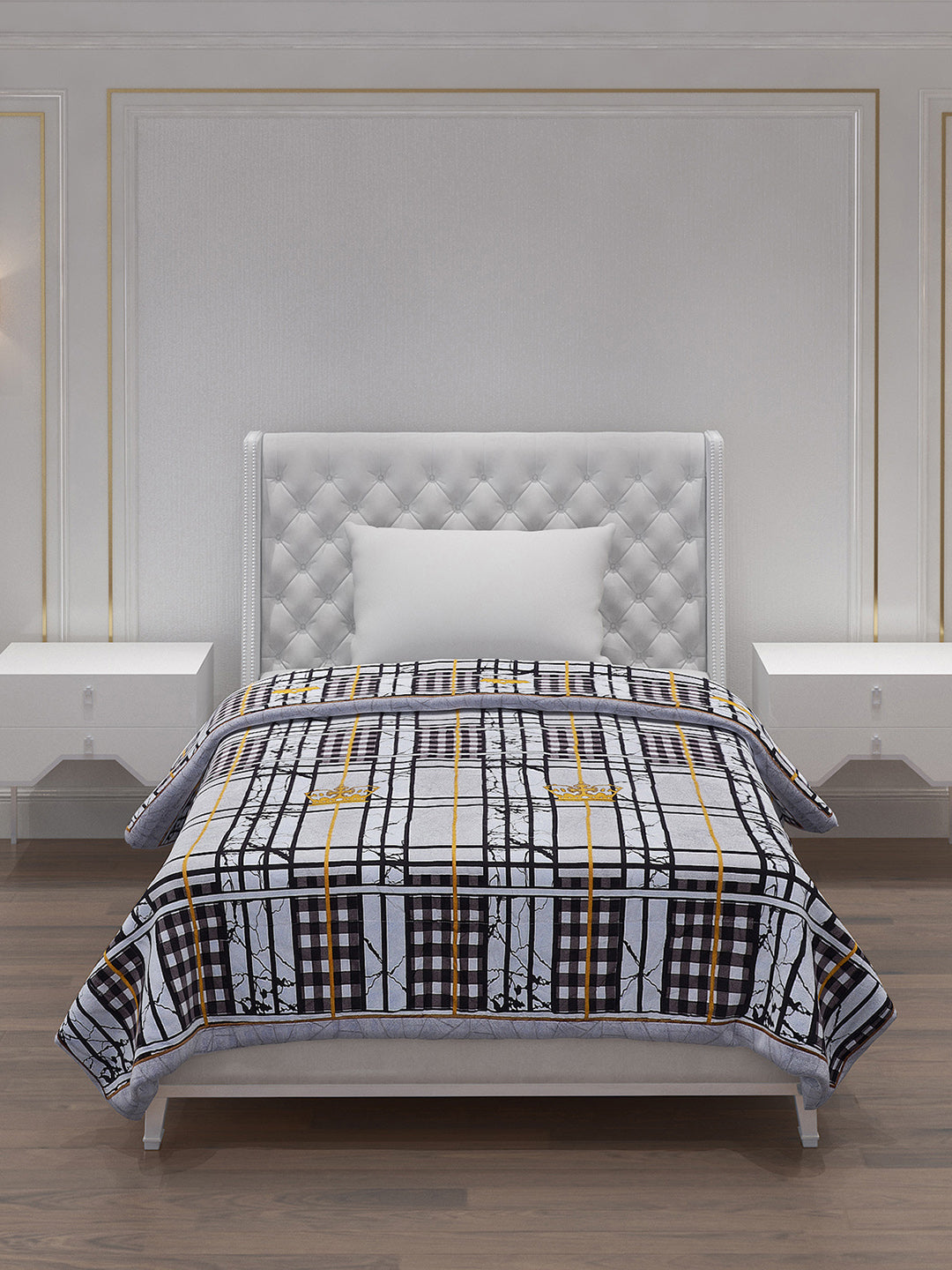 Printed 100% Polyester Single Bed Comforter for AC Room