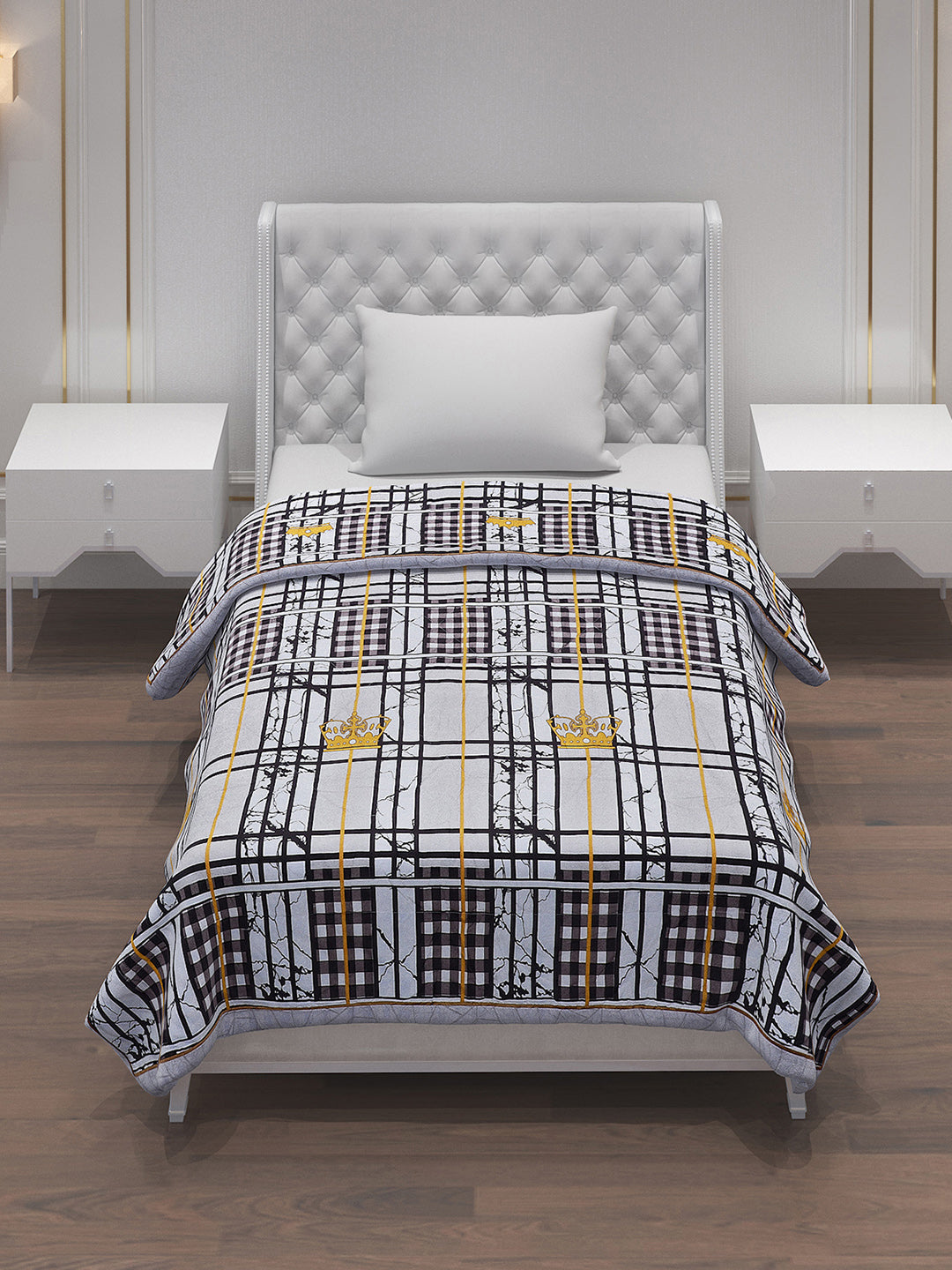 Printed 100% Polyester Single Bed Comforter for AC Room