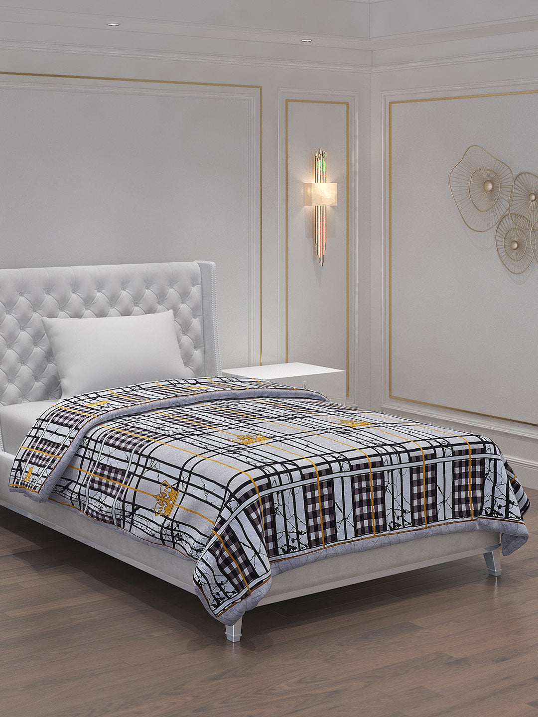 Printed 100% Polyester Single Bed Comforter for AC Room