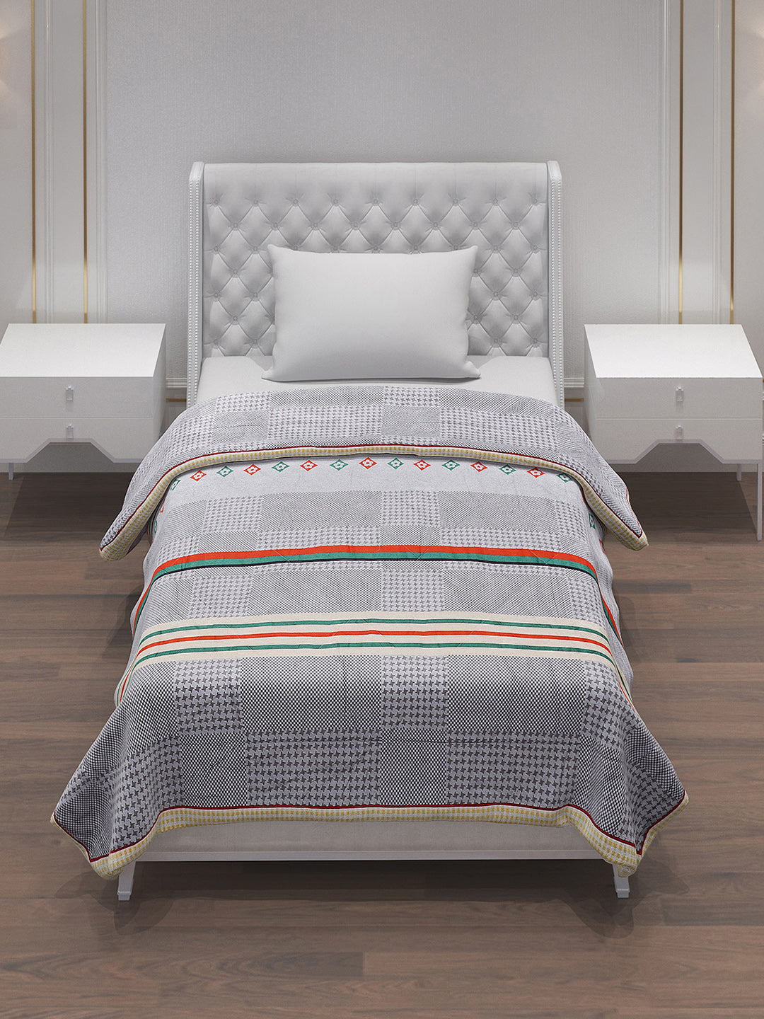 Printed 100% Polyester Single Bed Comforter for AC Room