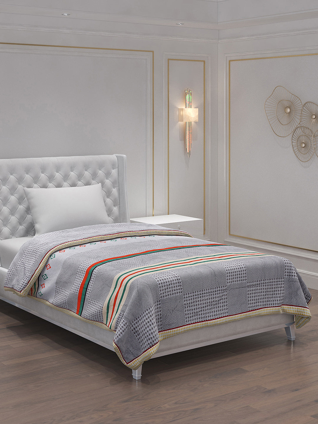 Printed 100% Polyester Single Bed Comforter for AC Room