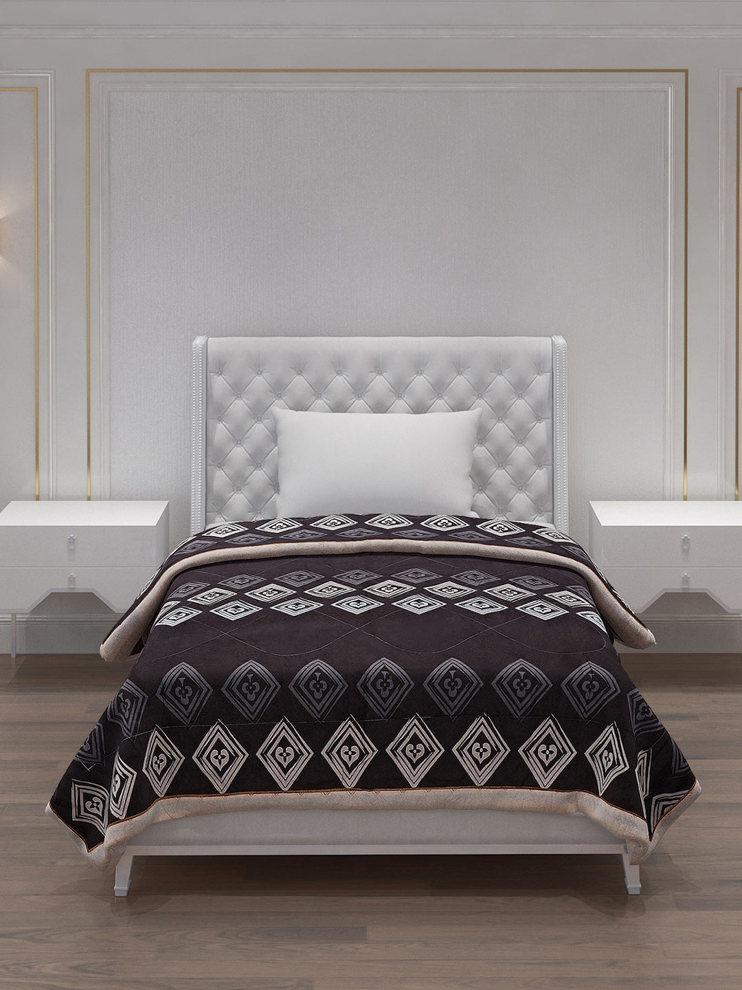 Printed 100% Polyester Single Bed Comforter for AC Room