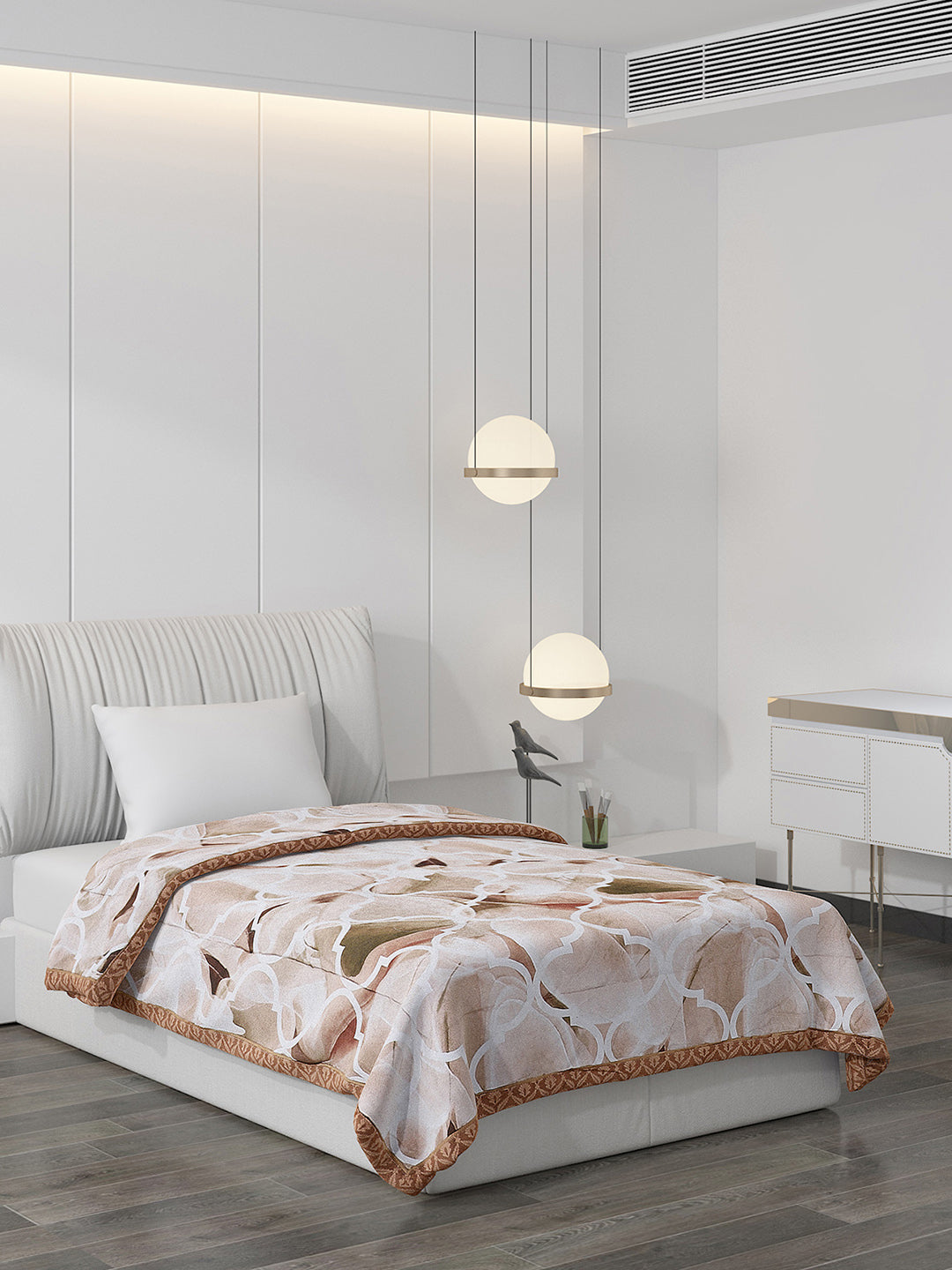 Printed 100% Polyester Single Bed Comforter for AC Room