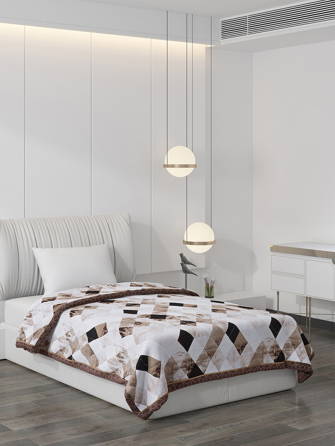 Printed 100% Polyester Single Bed Comforter for AC Room