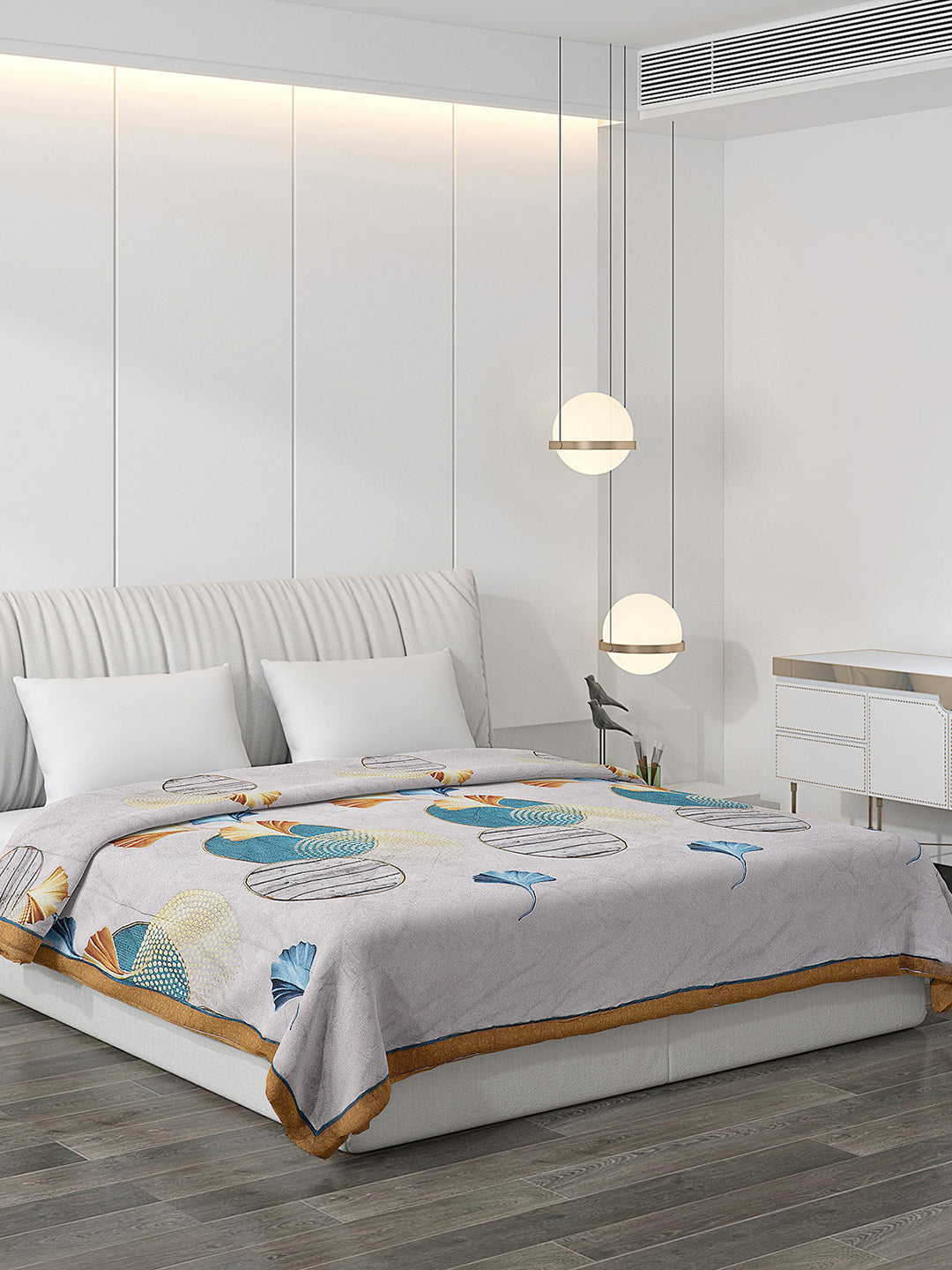 Printed 100% Polyester Double Bed Comforter for AC Room