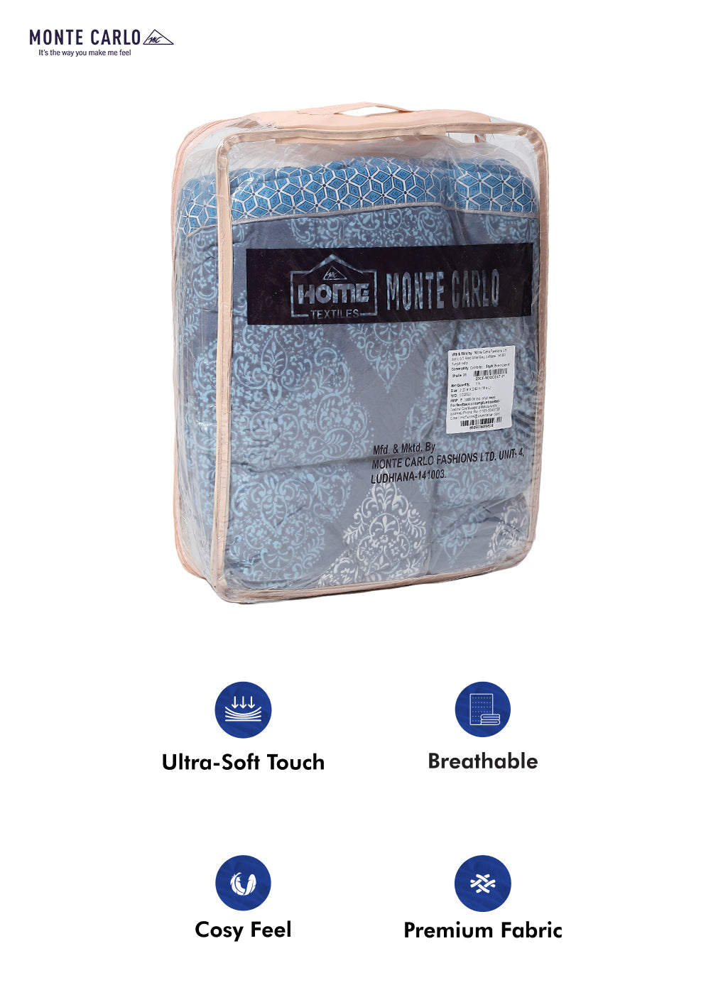 Printed 100% Polyester Double Bed Comforter for AC Room