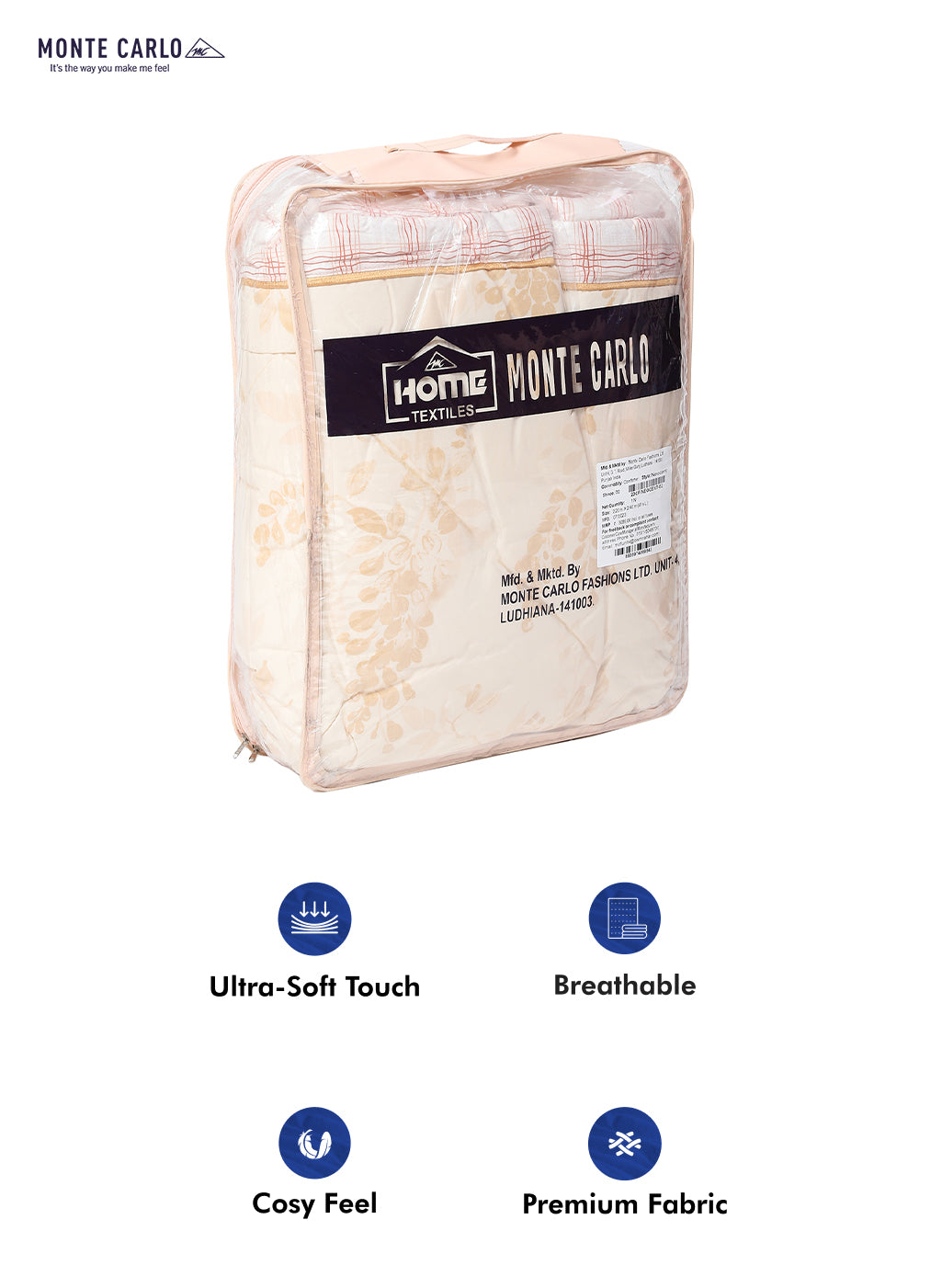 Printed 100% Polyester Double Bed Comforter for AC Room