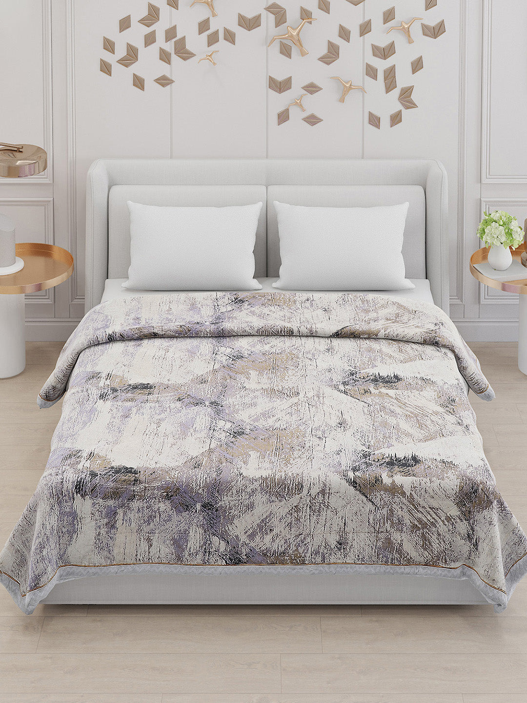Printed 100% Polyester Double Bed Comforter for AC Room