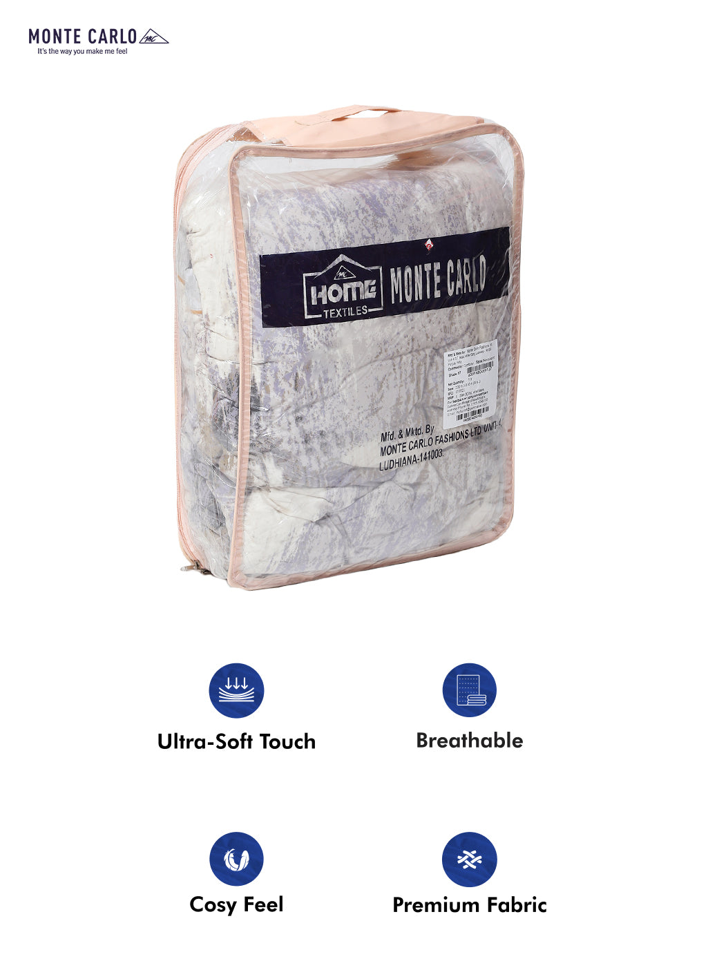 Printed 100% Polyester Double Bed Comforter for AC Room