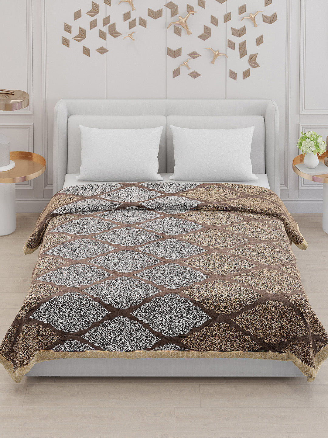 Printed 100% Polyester Double Bed Comforter for AC Room