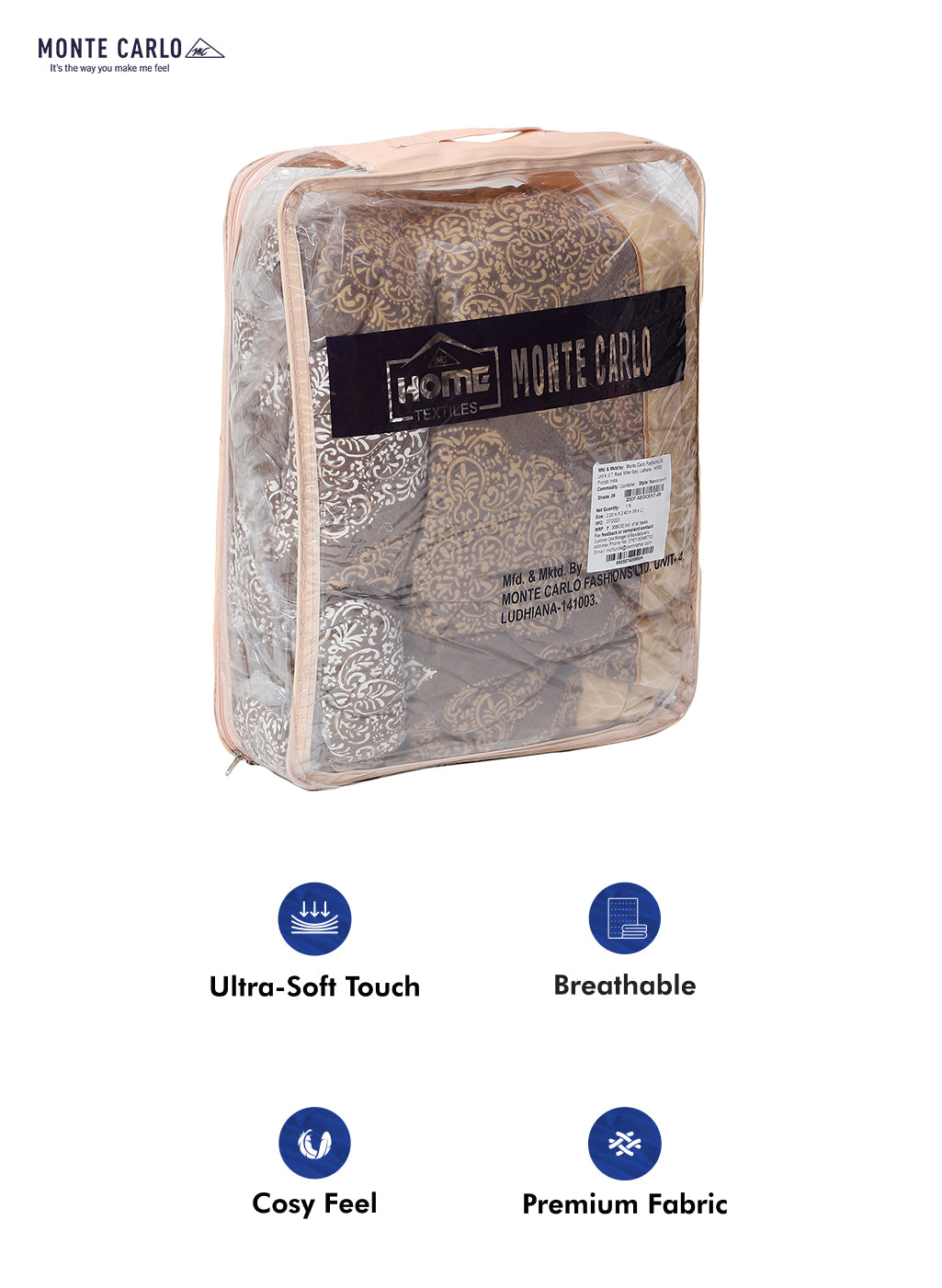 Printed 100% Polyester Double Bed Comforter for AC Room