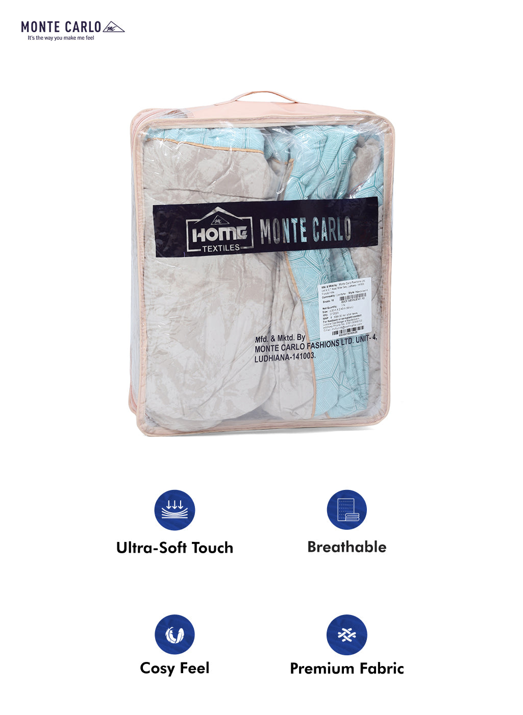 Printed 100% Polyester Double Bed Comforter for AC Room