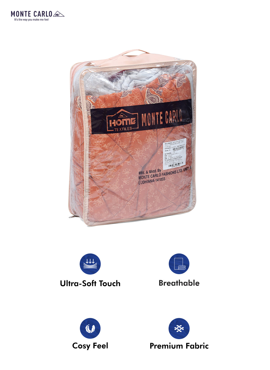 Printed 100% Polyester Double Bed Comforter for AC Room