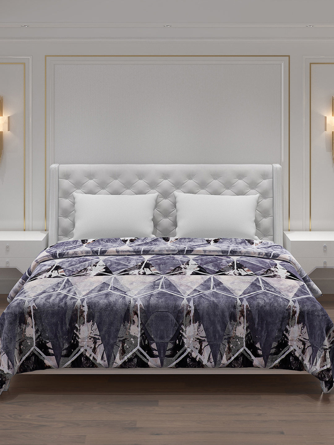 Printed Polyester Double Bed Comforter for Winter