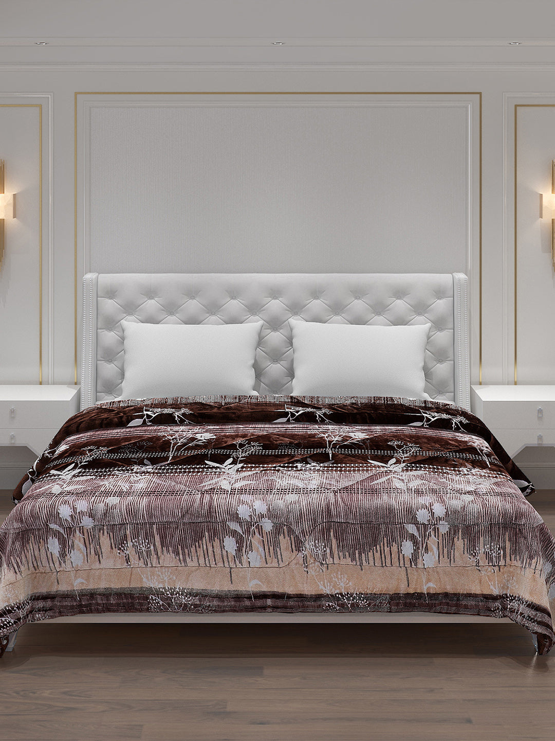 Printed Polyester Double Bed Comforter for Winter