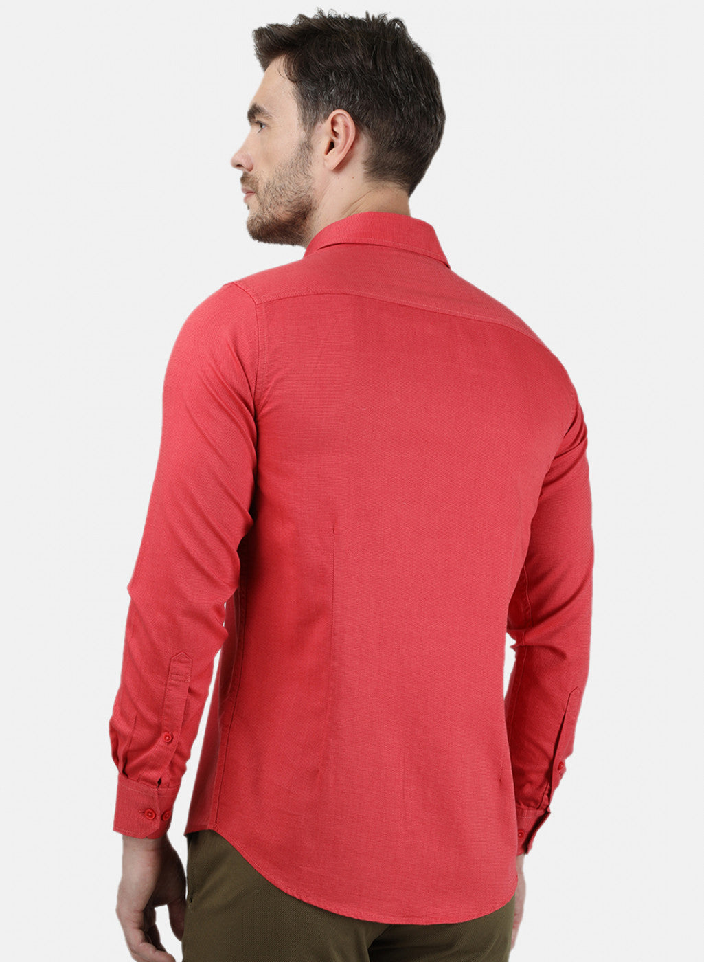 Mens Red Solid Shirts