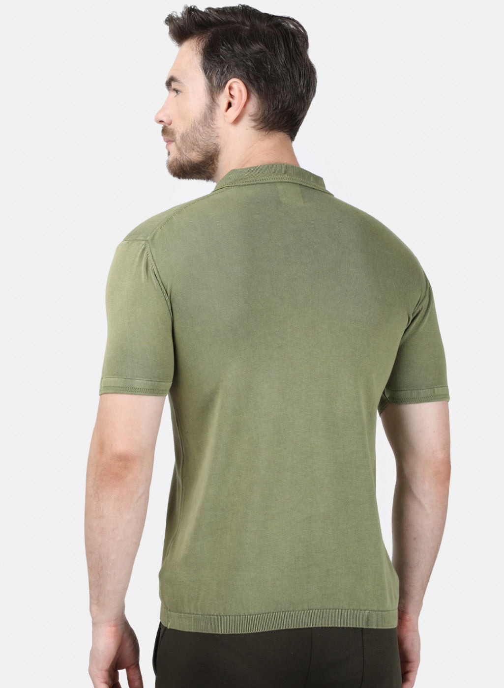 Mens Olive Plain T-Shirt