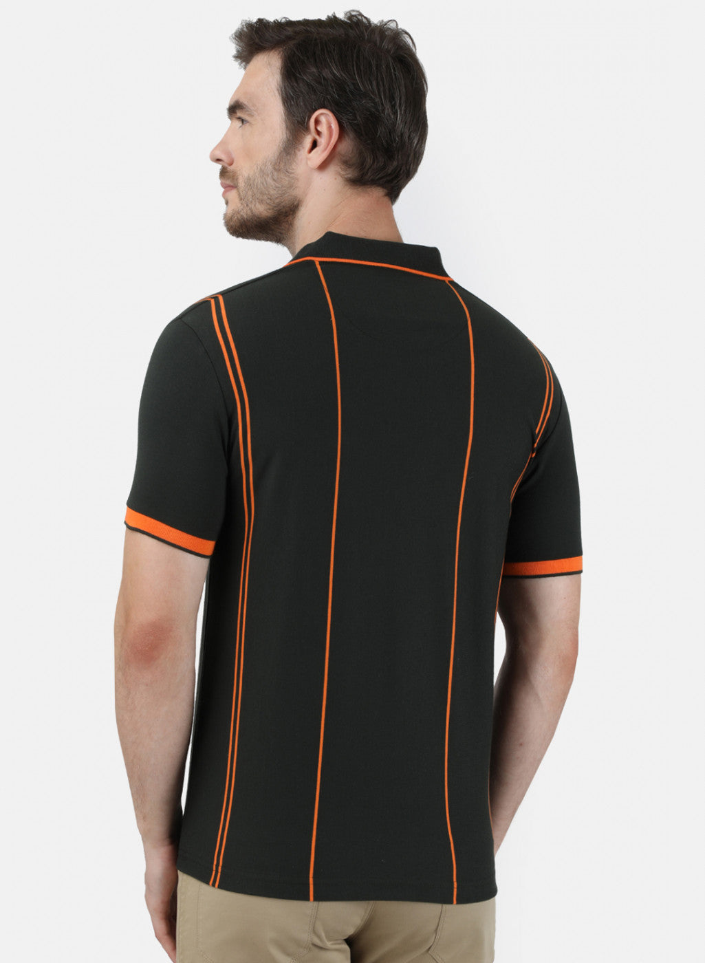 Mens Olive Stripe T-Shirt