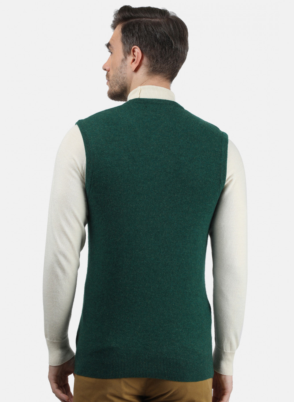 Men Green Solid Sweater