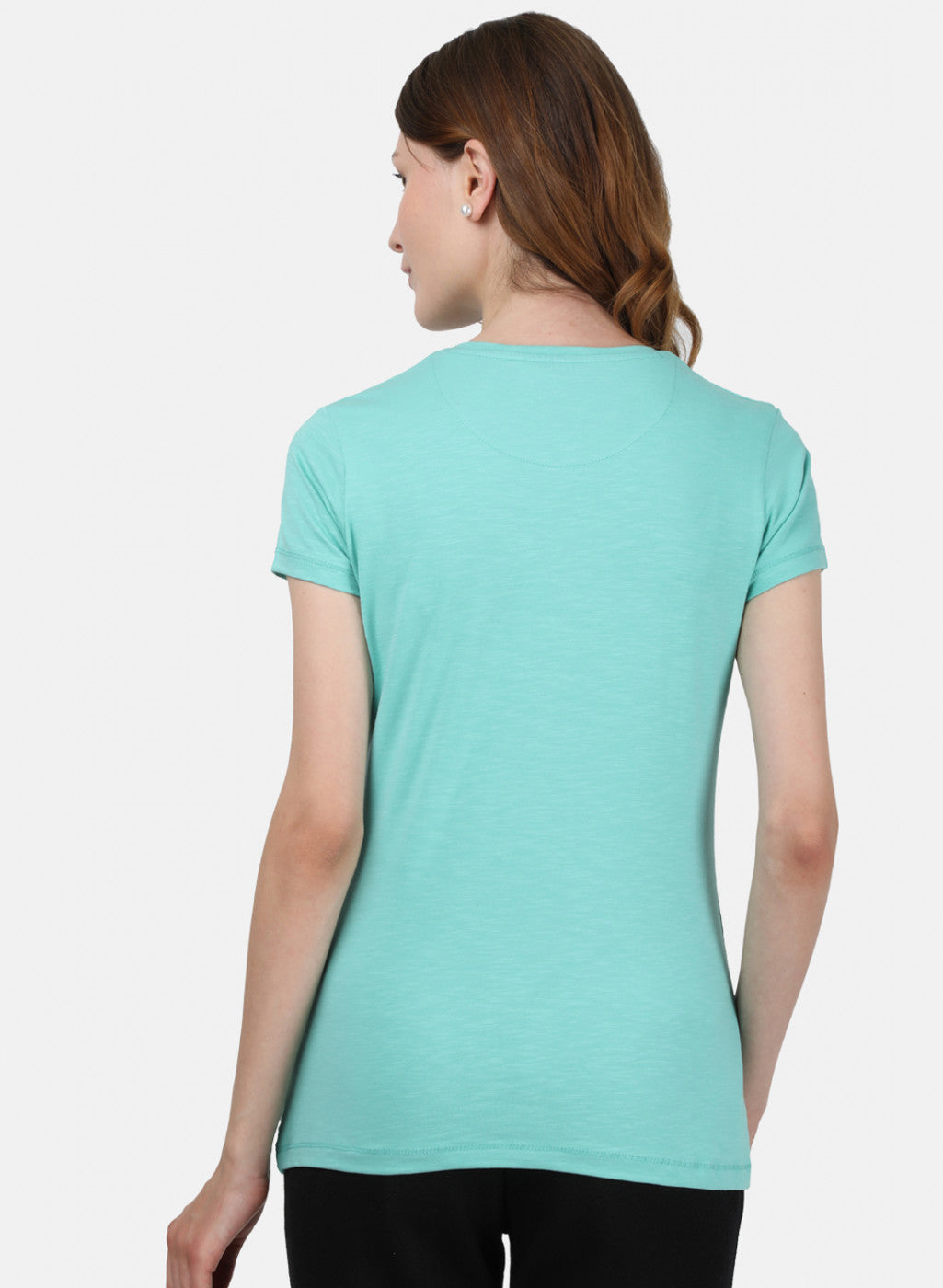 Womens Sea Green Printed Top