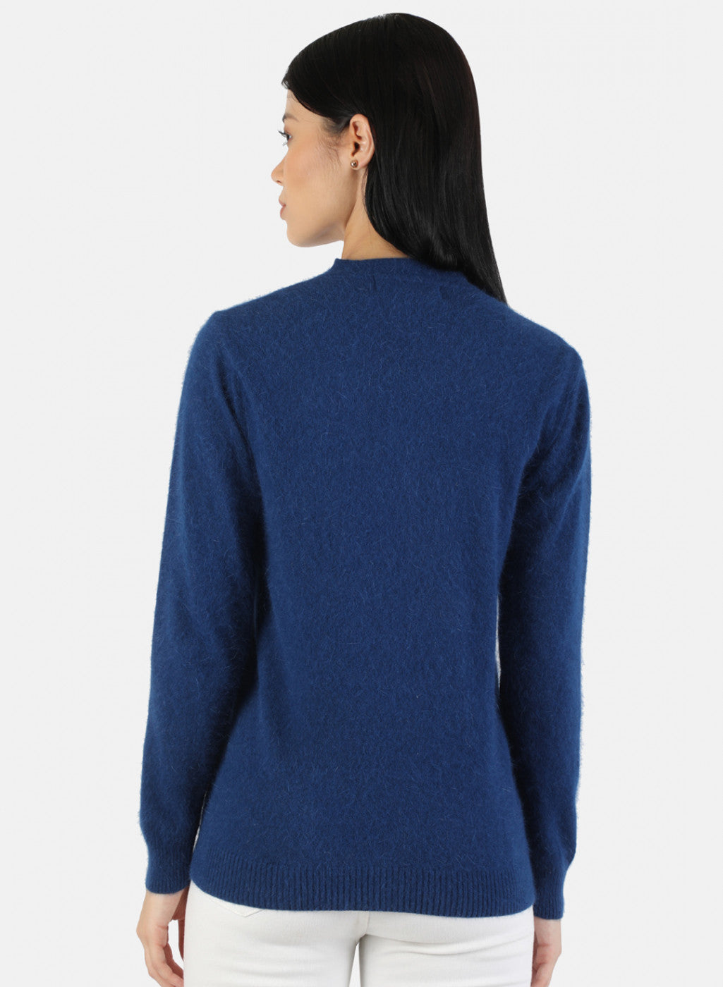 Women Blue Solid Cardigan