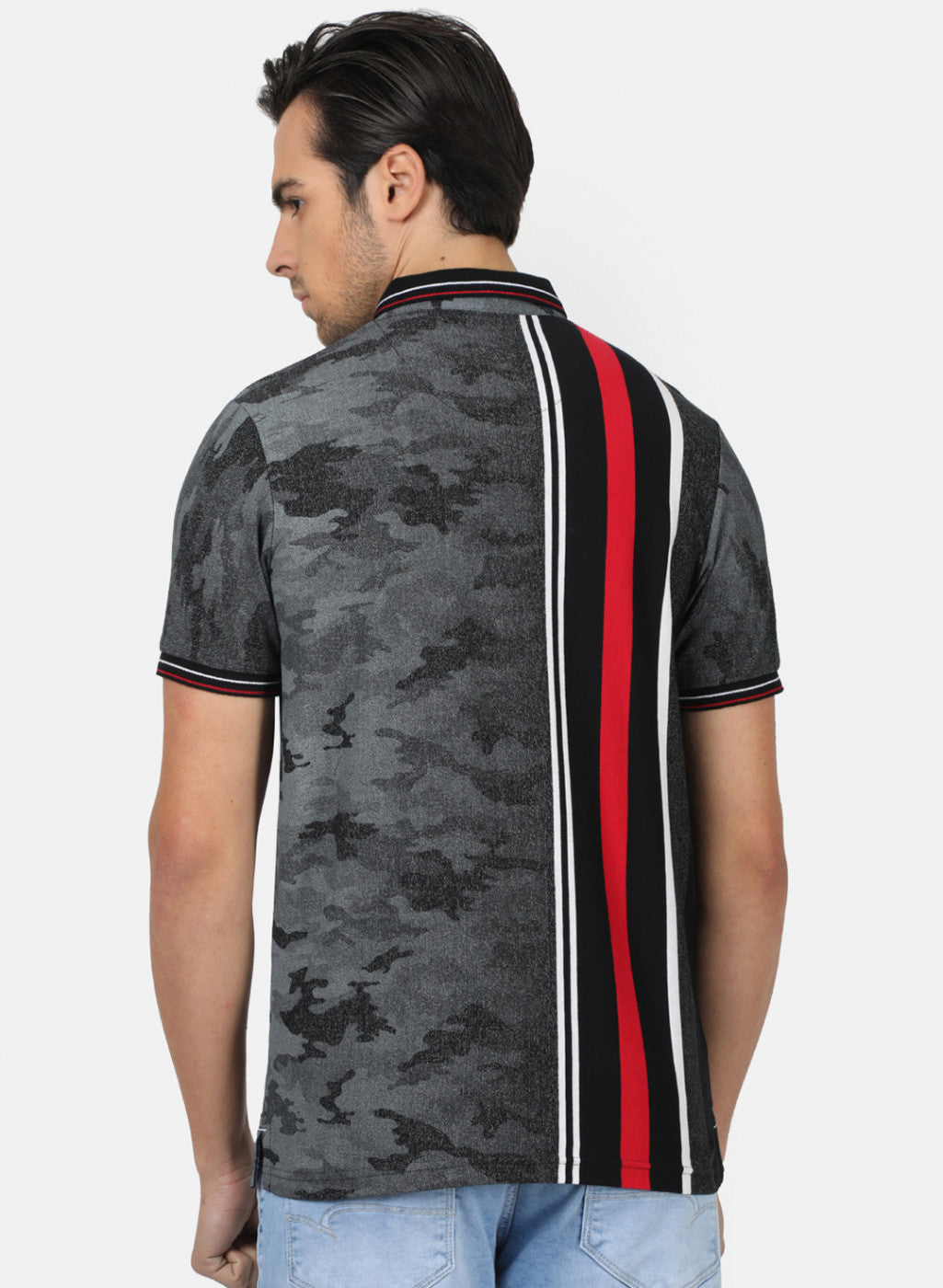 Men Black Printed T-Shirts