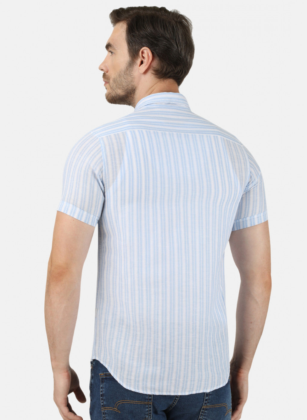 Mens Sky Blue Stripe Shirt