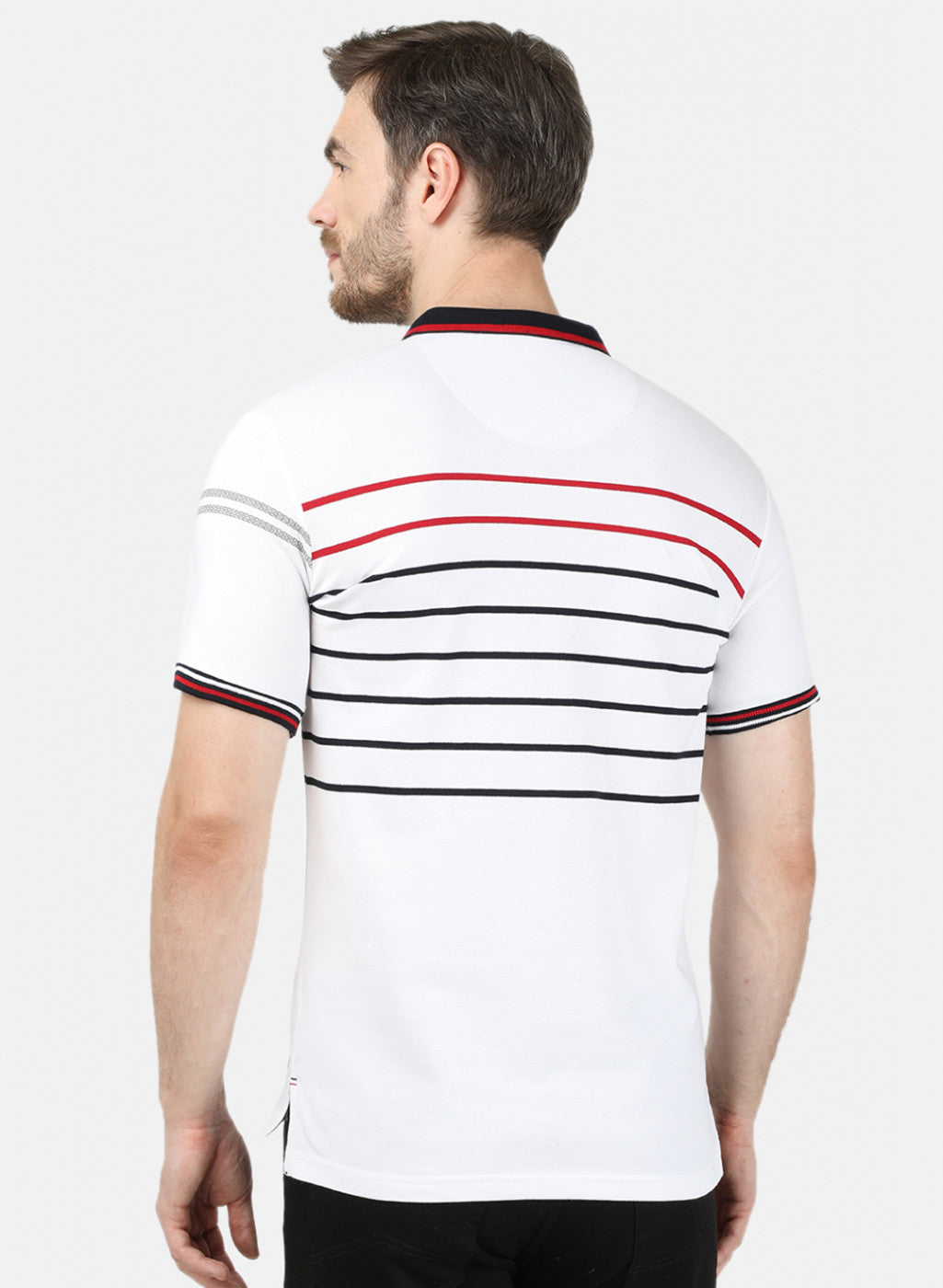 Mens White Stripe T-Shirt