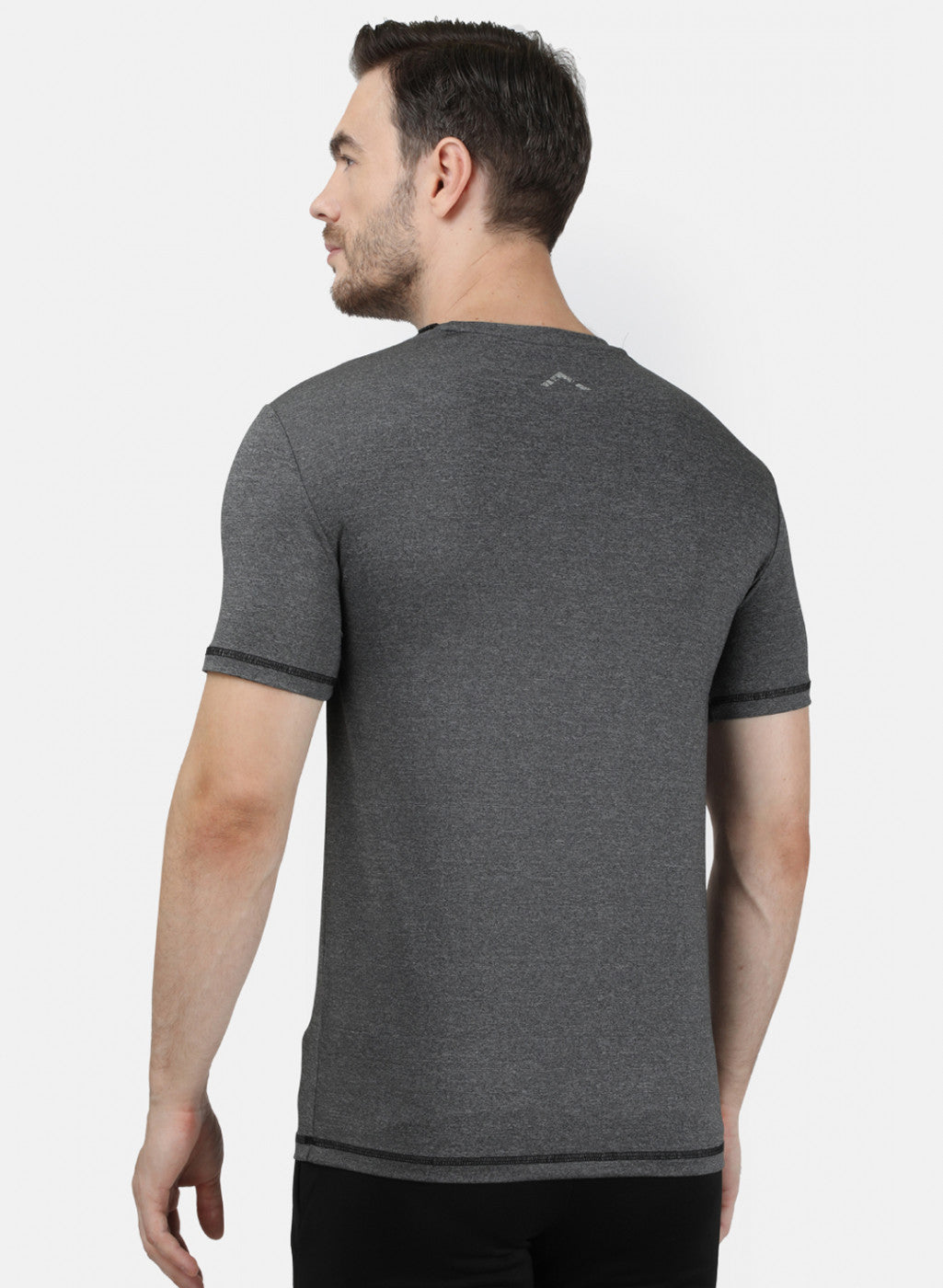 Rock.it Men Grey Plain T-Shirt