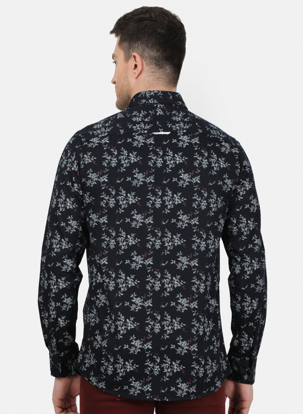 Mens NAvy Blue Printed Shirt