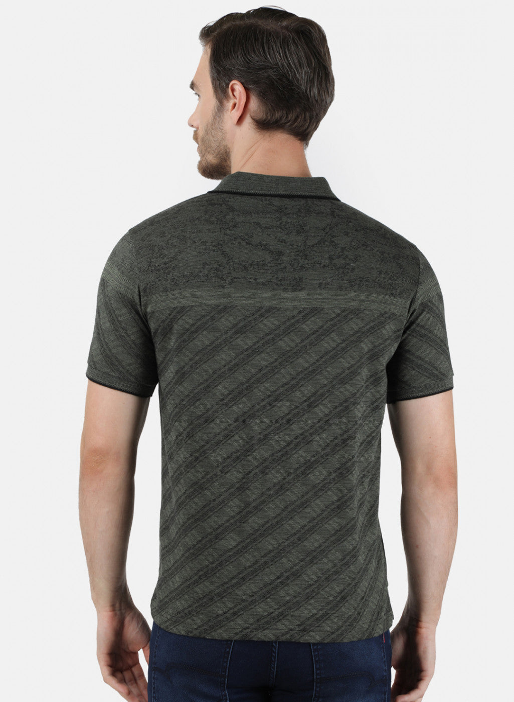Mens Olive Stripe T-Shirt