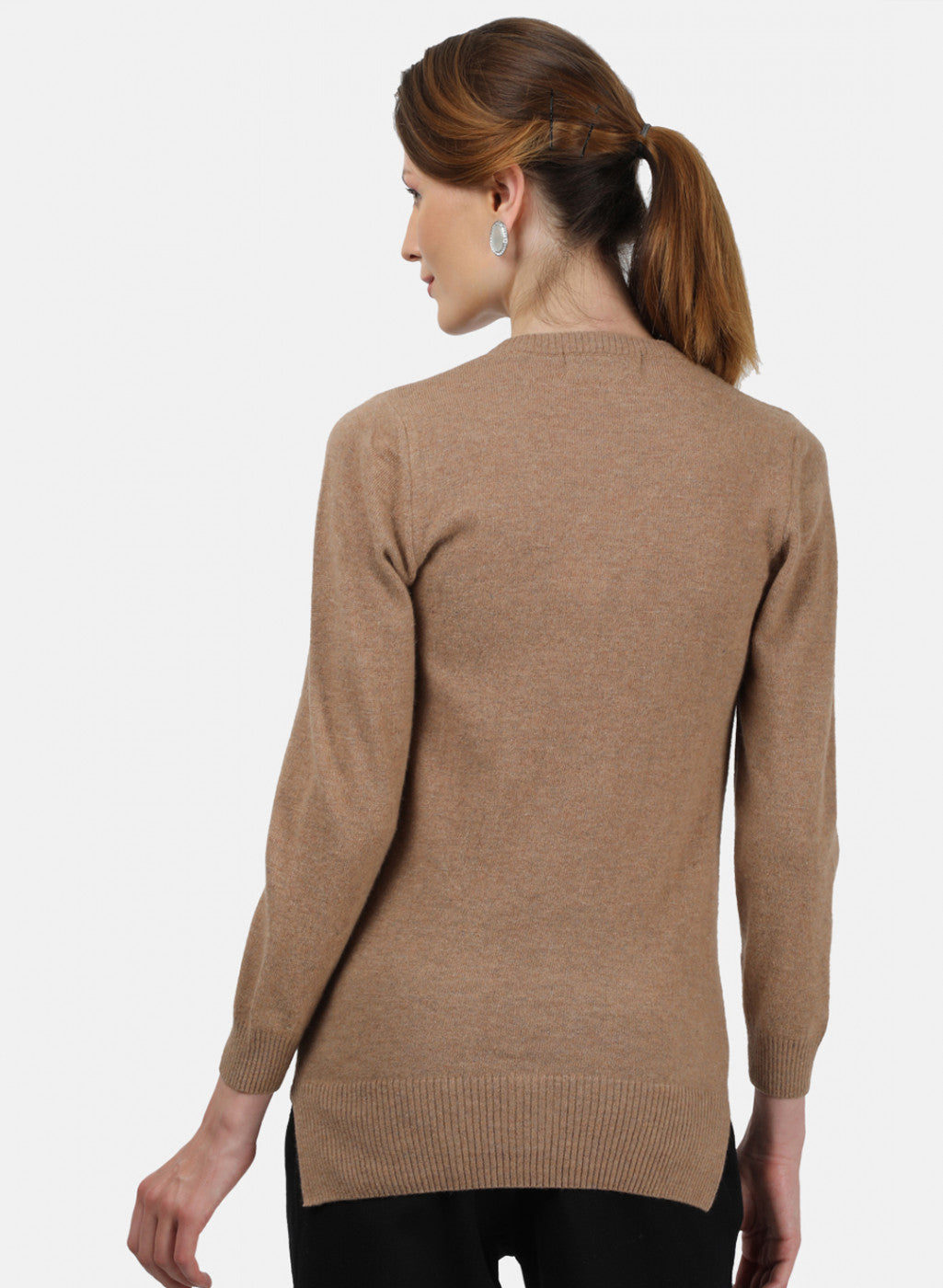 Women Beige Solid Cardigan