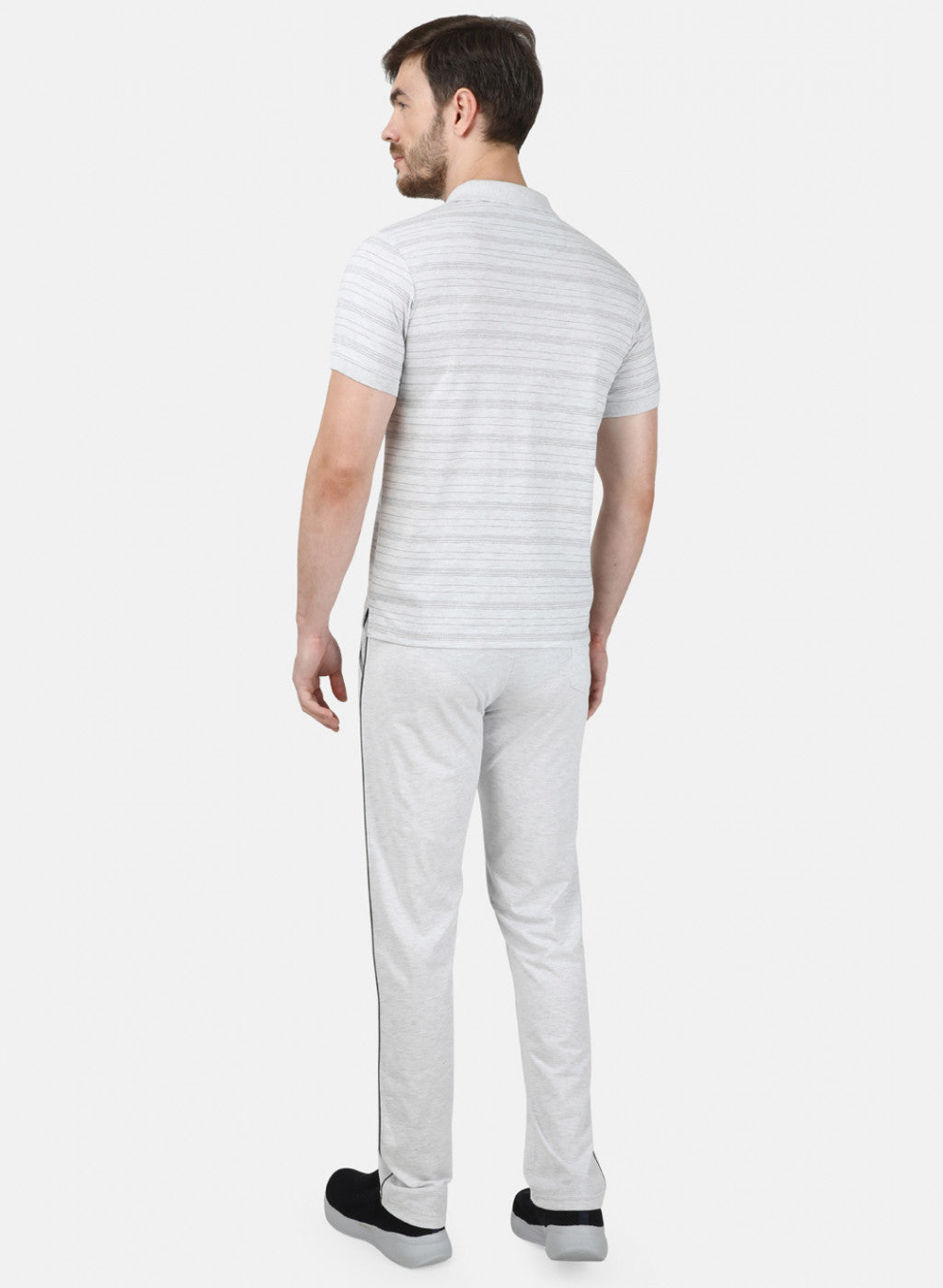 Mens Grey Stripe Lower Set