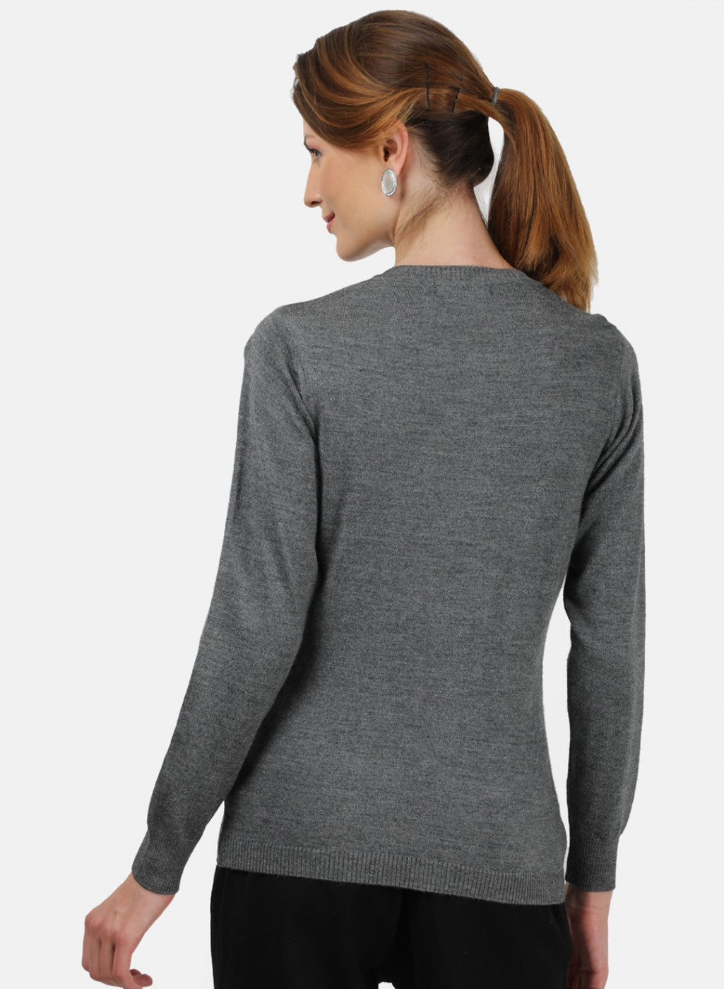 Women Grey Solid Cardigan