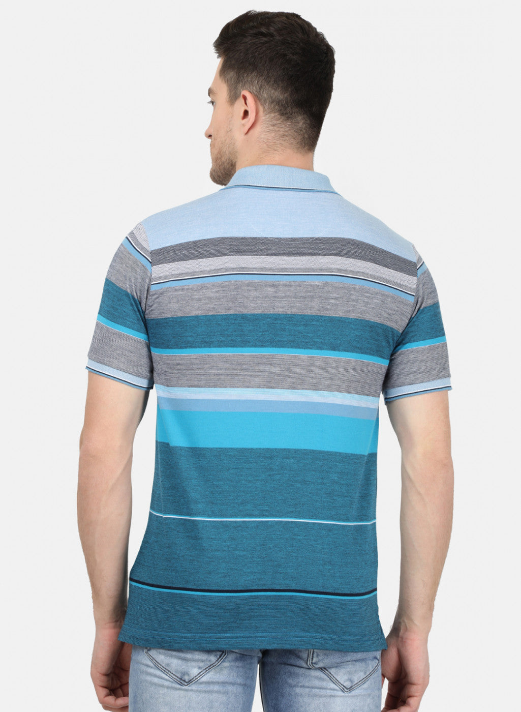 Mens Sky Blue Stripe T-Shirt