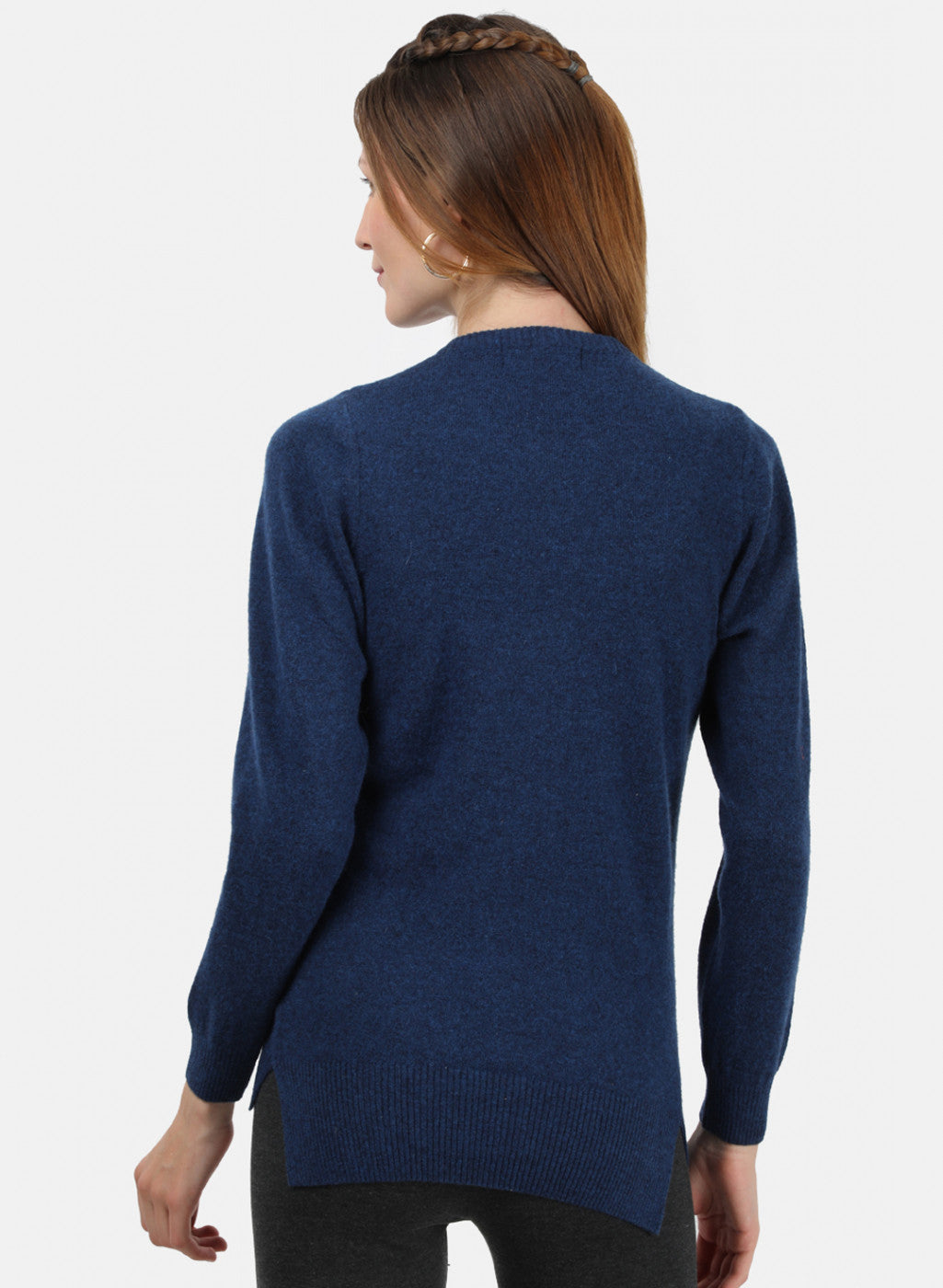 Women Blue Solid Cardigan
