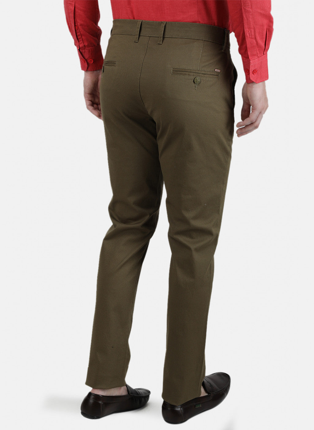 Mens Brown Printed Trousers