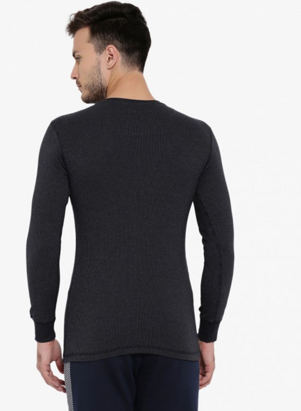 Men Black Solid Thermal Vest