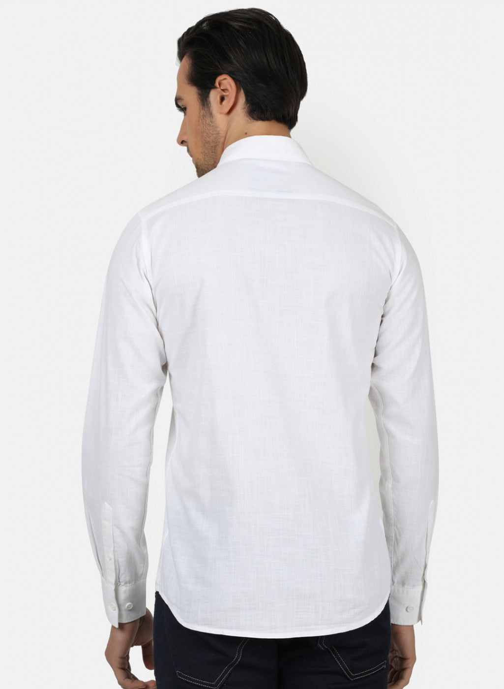 Men White Solid Shirts