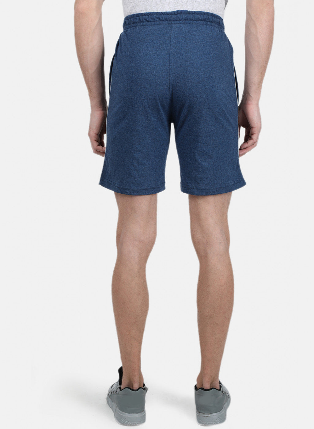 Mens NAvy Blue Plain Bermuda