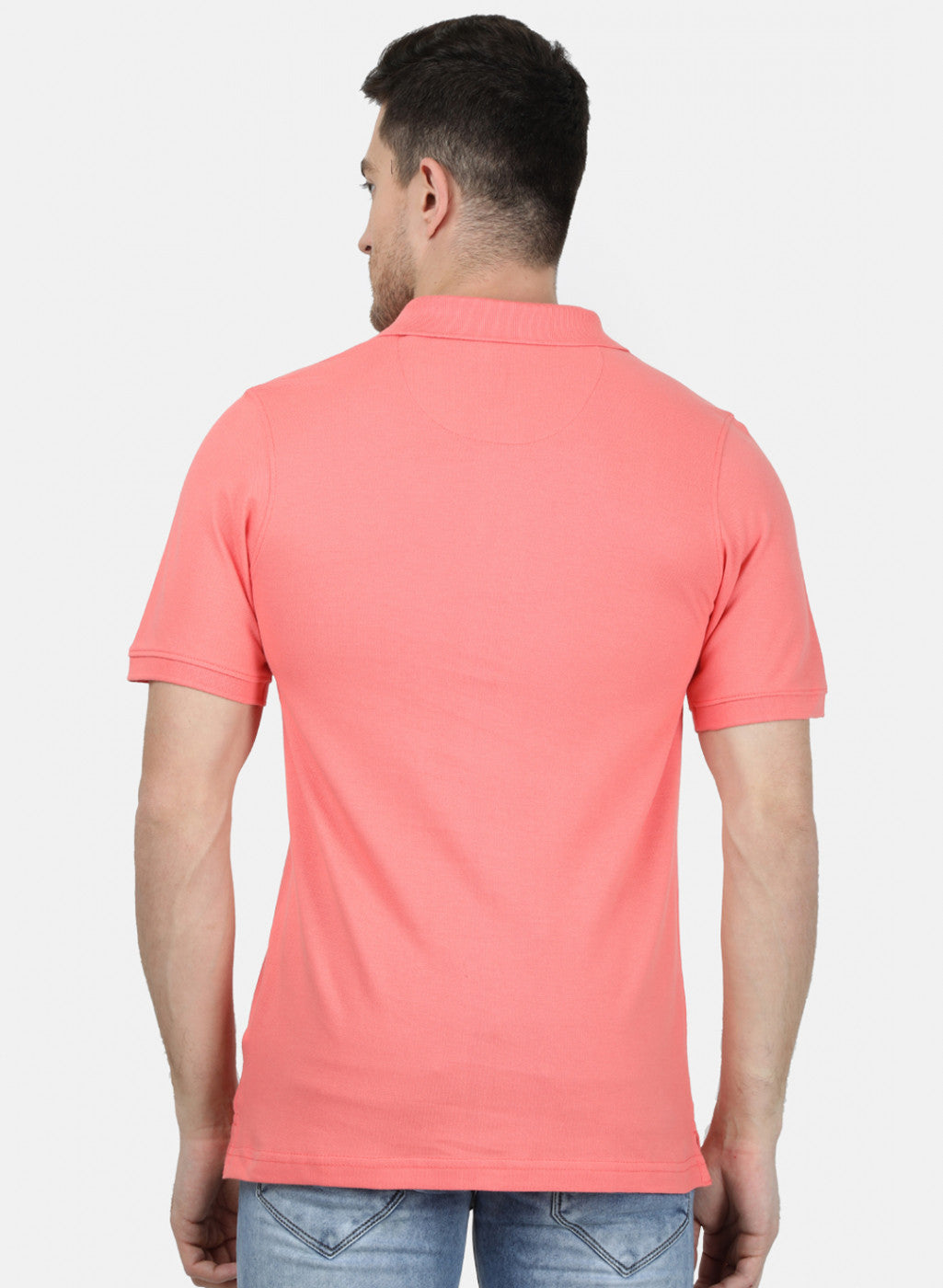 Mens Light Pink Plain T-Shirt