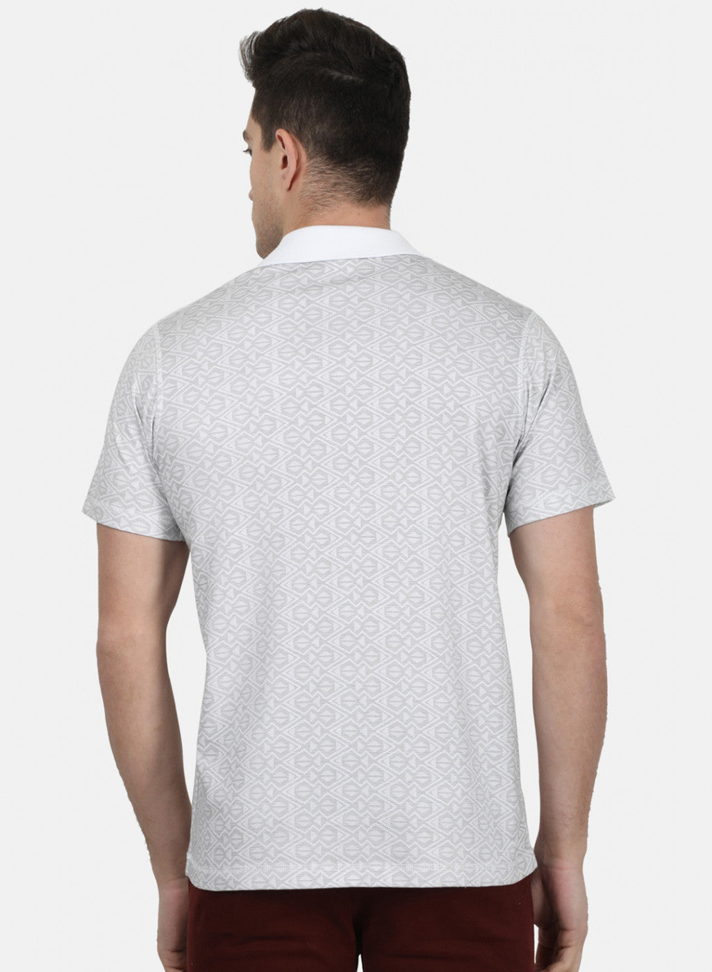 Mens White Printed T-Shirt